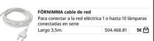 Oferta de Cable de red por 5€ en IKEA