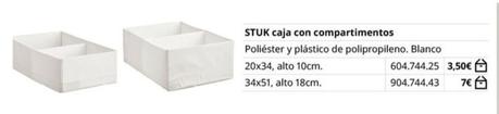 Oferta de Caja con compartimentos en IKEA