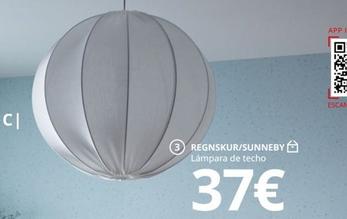 Oferta de Lámpara de techo por 37€ en IKEA