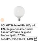 Oferta de Bombilla por 5,5€ en IKEA