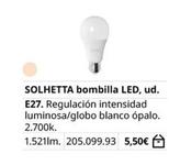 Oferta de Bombilla por 5,5€ en IKEA