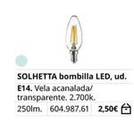 Oferta de Bombilla por 2,5€ en IKEA