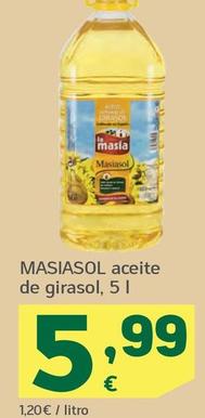 Oferta de La Masía - Aceite De Girasol por 5,99€ en HiperDino