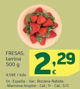 Oferta de Fresas por 2,29€ en HiperDino