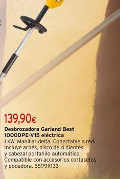 Oferta de Garland - Desbrozadora Best 1000DPE-V15  Eléctrica por 139,9€ en Cadena88