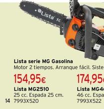 Oferta de Lista - Serie MG Gasolina por 154,95€ en Cadena88