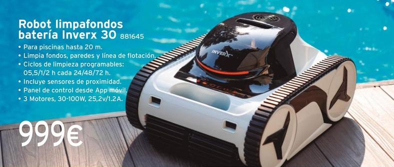 Oferta de Robot Limpafondos Batería Inverx 30 881645 por 999€ en Cadena88