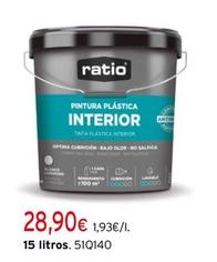 Oferta de Ratio - Pintura Plástica Interior por 28,9€ en Cadena88