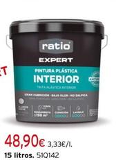 Oferta de Ratio - Pintura Plástica Interior Expert por 48,9€ en Cadena88