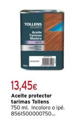Oferta de Tollens - Aceite Protector Tarimas por 13,45€ en Cadena88