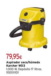 Oferta de Kärcher - Hidrolimpiadoras Aspirador Seco/Húmedo  WD3 por 79,95€ en Cadena88
