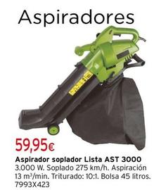 Oferta de Lista - Aspirador Soplador Ast 3000 por 59,95€ en Cadena88
