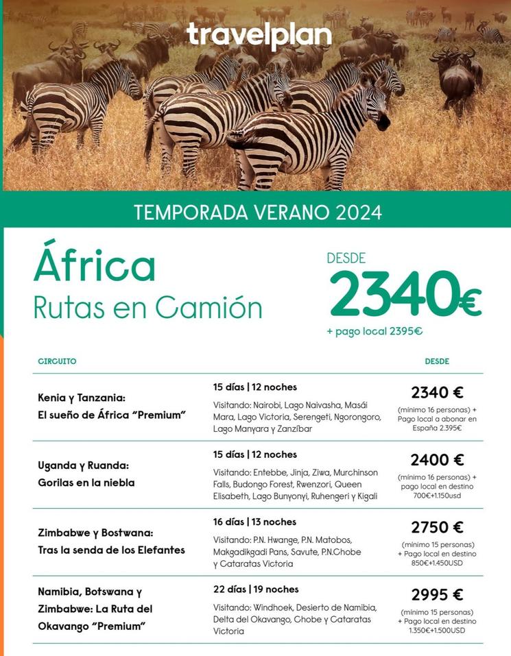 Oferta de Travelplan - África Rutas En Camión por 2340€ en Travelplan