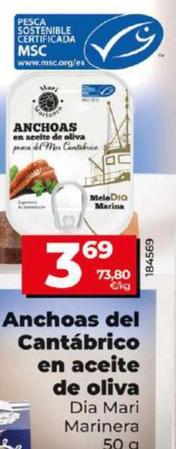 Oferta de Dia Mari Marinera - Anchoas Del Cantabrico En Aceite De Oliva por 3,69€ en Dia
