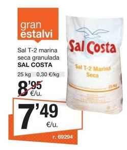 Oferta de Sal Costa - Sal T-2 Marina Seca Granulada por 7,49€ en BonpreuEsclat