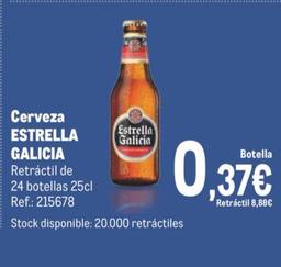 Oferta de Estrella Galicia - Cerveza por 0,37€ en Makro