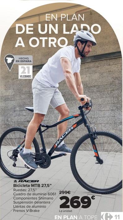 Oferta de Racer - Bicicleta MTB 27,5" por 269€ en Carrefour