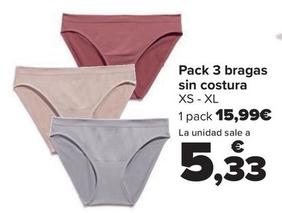 Oferta de Tex - Pack 3 Bragas Sin Costura por 15,99€ en Carrefour