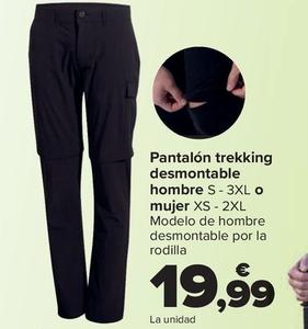 Oferta de Pantalón Trekking Desmontable Hombre S - 3xl O Mujer Xs - 2xl por 19,99€ en Carrefour