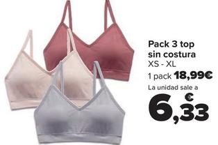 Oferta de Tex - Pack 3 Top Sin Costura por 18,99€ en Carrefour