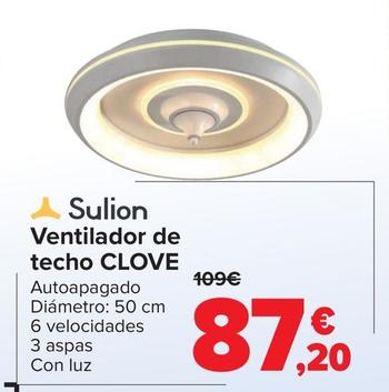 Oferta de Sulion - Ventilador De Techo Clove por 87,2€ en Carrefour