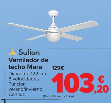 Oferta de Sulion - Ventilador De Techo Mara por 103,2€ en Carrefour