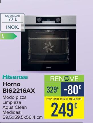 Oferta de Hisense - Horno BI62216AX por 249€ en Carrefour
