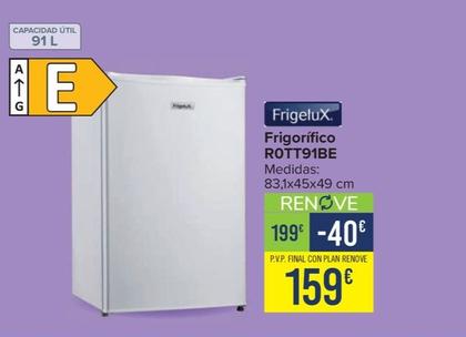 Oferta de Frigelux - Frigorífico R0TT91BE por 159€ en Carrefour