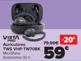 Oferta de Vieta - Auriculares  TWS VHP-Tw70bk por 59€ en Carrefour