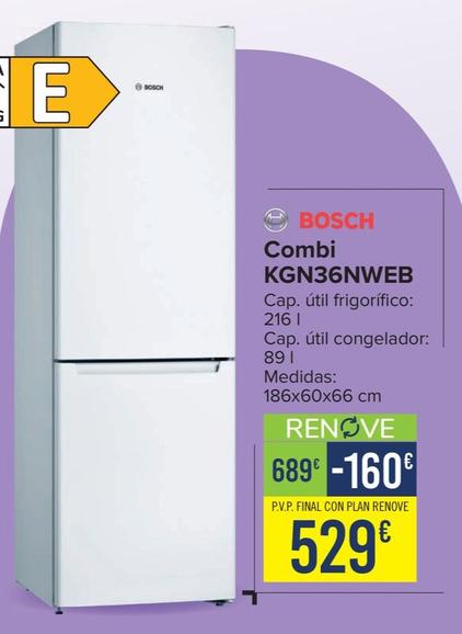 Oferta de Bosch - Combi KGN36NWEB por 529€ en Carrefour