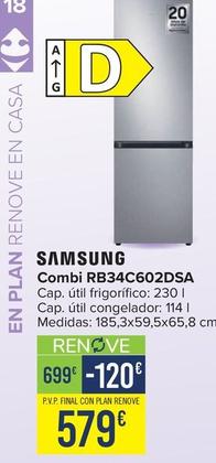 Oferta de Samsung - Combi RB34C602DSA por 579€ en Carrefour