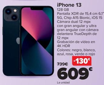 Oferta de Apple - Iphone 13 por 609€ en Carrefour