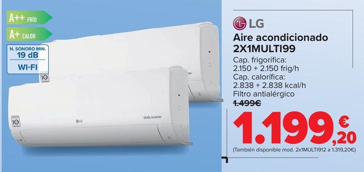 Oferta de LG - Aire Acondicionado  2x1Multi99 por 1199,2€ en Carrefour