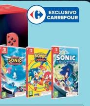 Oferta de Nintendo Switch - Consola + Pack 3 Juegos Sonic por 299€ en Carrefour