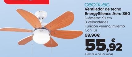 Oferta de Cecotec - Ventilador De Techo Energysilence Aero 360 por 55,92€ en Carrefour