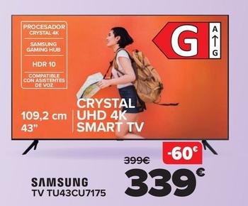 Oferta de Samsung - Tv TU43CU7175 por 339€ en Carrefour