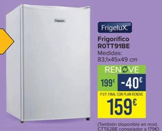 Oferta de Frigelux - Frigorifico R0TT91BE por 159€ en Carrefour