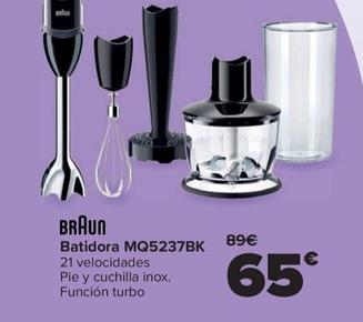 Oferta de Braun - Batidora MQ5237BK por 65€ en Carrefour