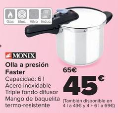 Oferta de Monix - Olla A Presión Faster por 45€ en Carrefour