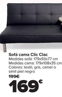 Oferta de Sofá Cama Clic Clac por 169€ en Carrefour