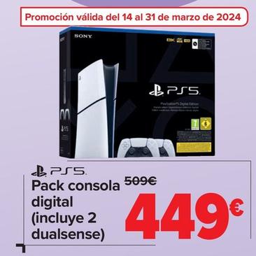 Oferta de Sony - Pack Consola Digital por 449€ en Carrefour