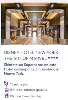Oferta de Disney - Hotel New York - The Art Of Marvel en Viajes Tejedor