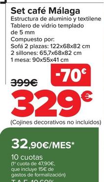 Oferta de Set Café Málaga por 329€ en Carrefour