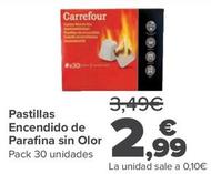 Oferta de Pastillas Encendido De Parafina Sin Olor por 2,99€ en Carrefour
