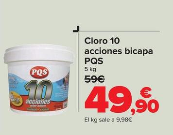 Oferta de Pqs - Cloro 10 Acciones Bicapa por 49,9€ en Carrefour
