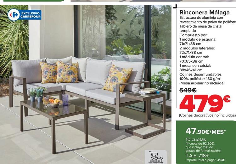 Oferta de Carrefour - Rinconera Malaga por 479€ en Carrefour