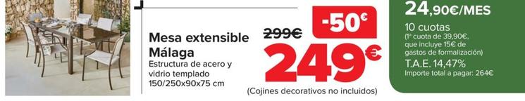 Oferta de Mesa Extensible Malaga por 249€ en Carrefour