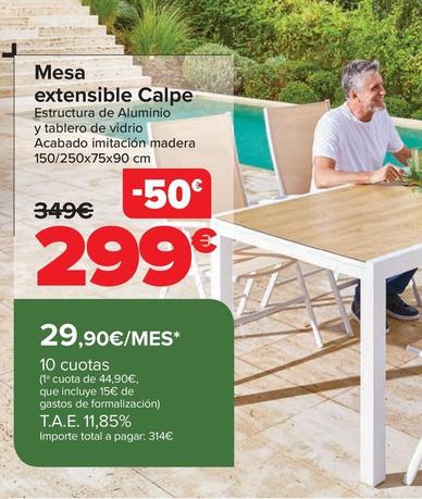 Oferta de Mesa Extensible Calpe por 299€ en Carrefour