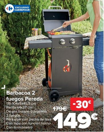 Oferta de Barbacoa 2 Fuegos Pereda por 149€ en Carrefour