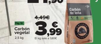 Oferta de Carbon Vegetal por 3,99€ en Carrefour